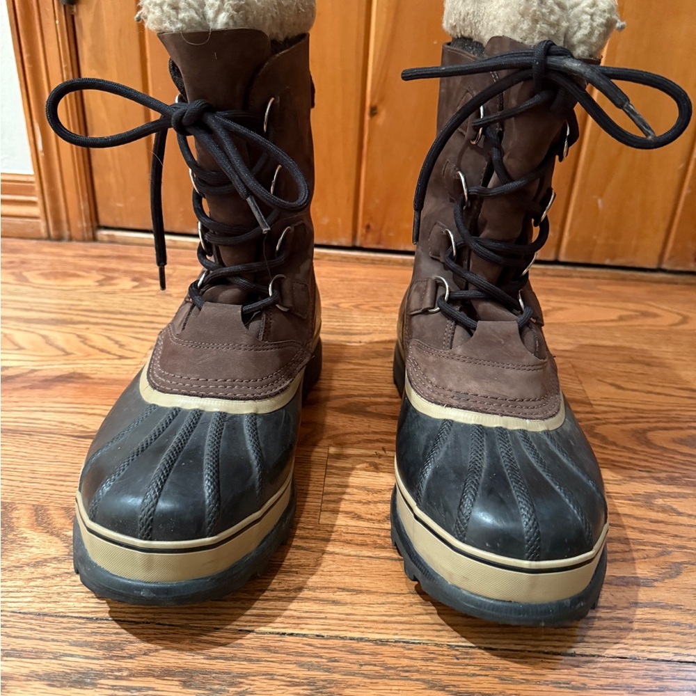 Sorel Men's Black and Brown Snow Boots